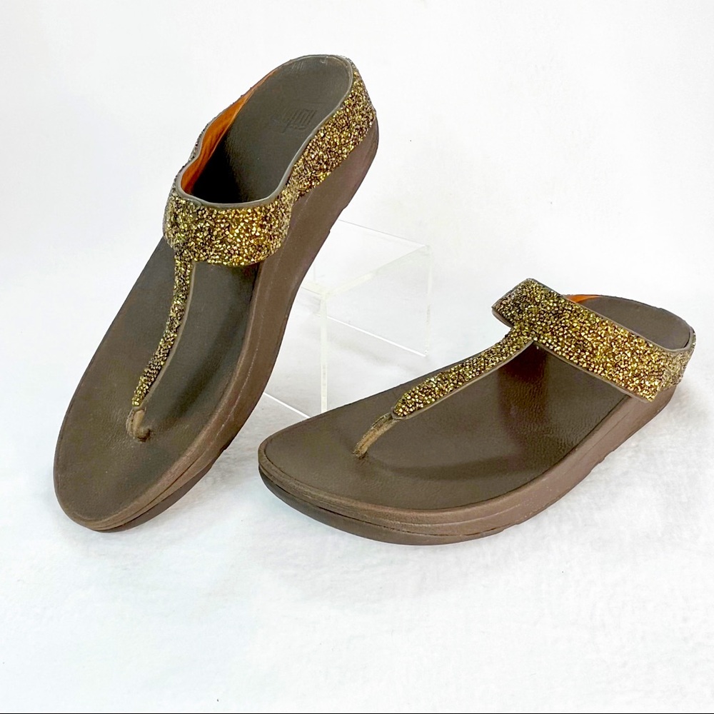 Fit Flop Bronze Glitter Sandal